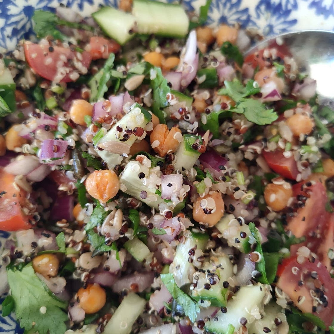 High-Protein Chickpea Quinoa Salad Jars