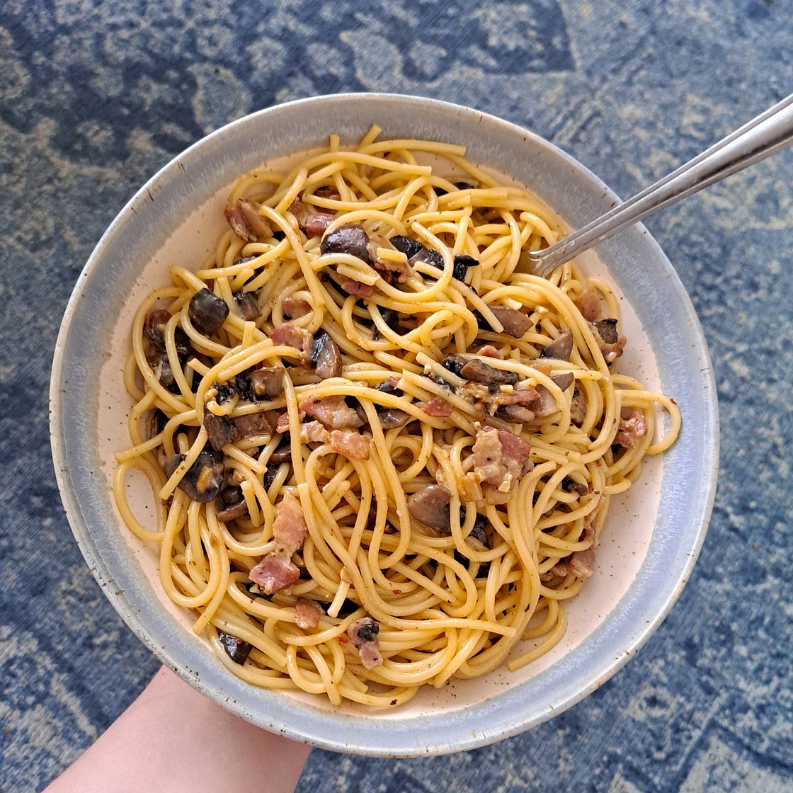 Dairy free carbonara