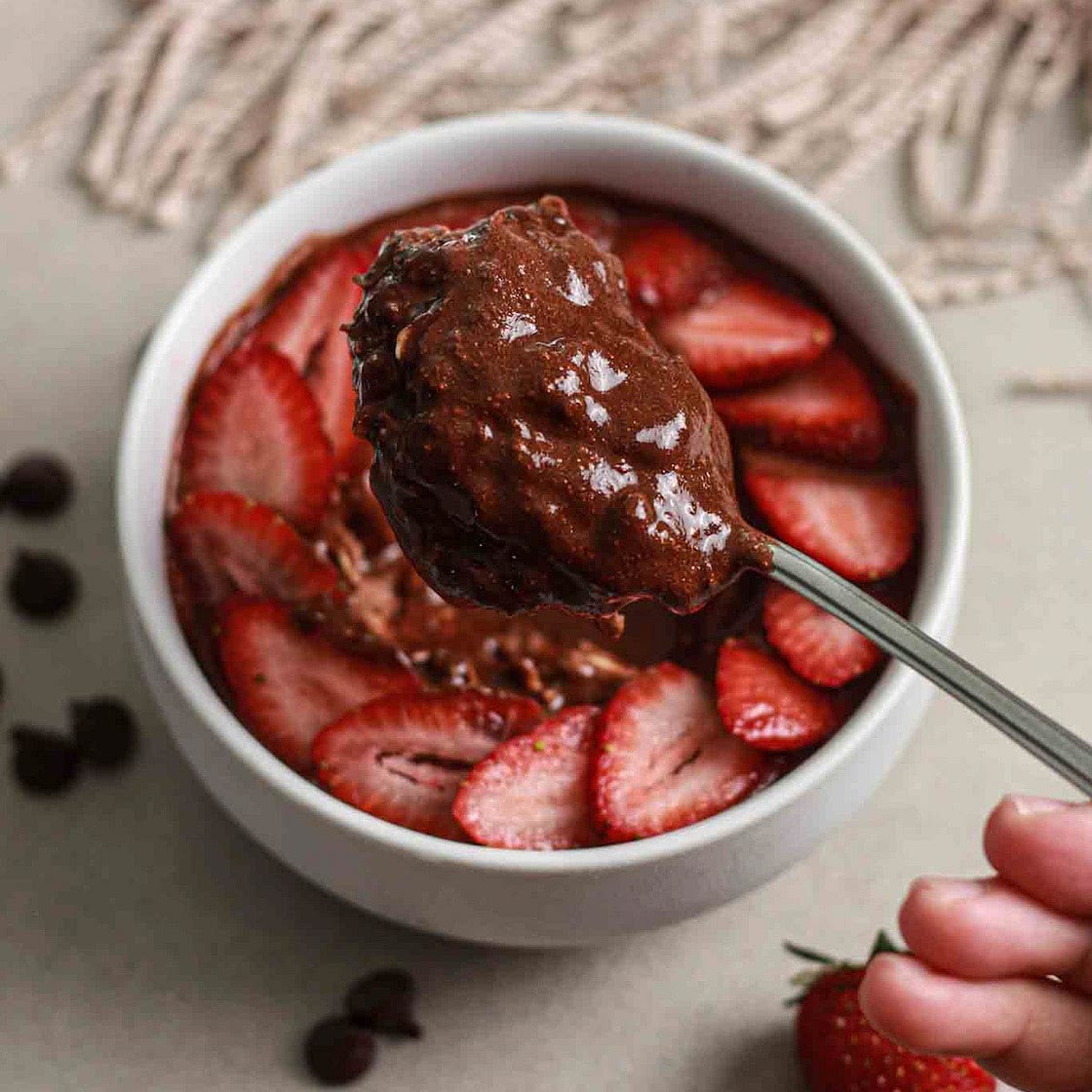 Chocolate Ganache Strawberry Oats