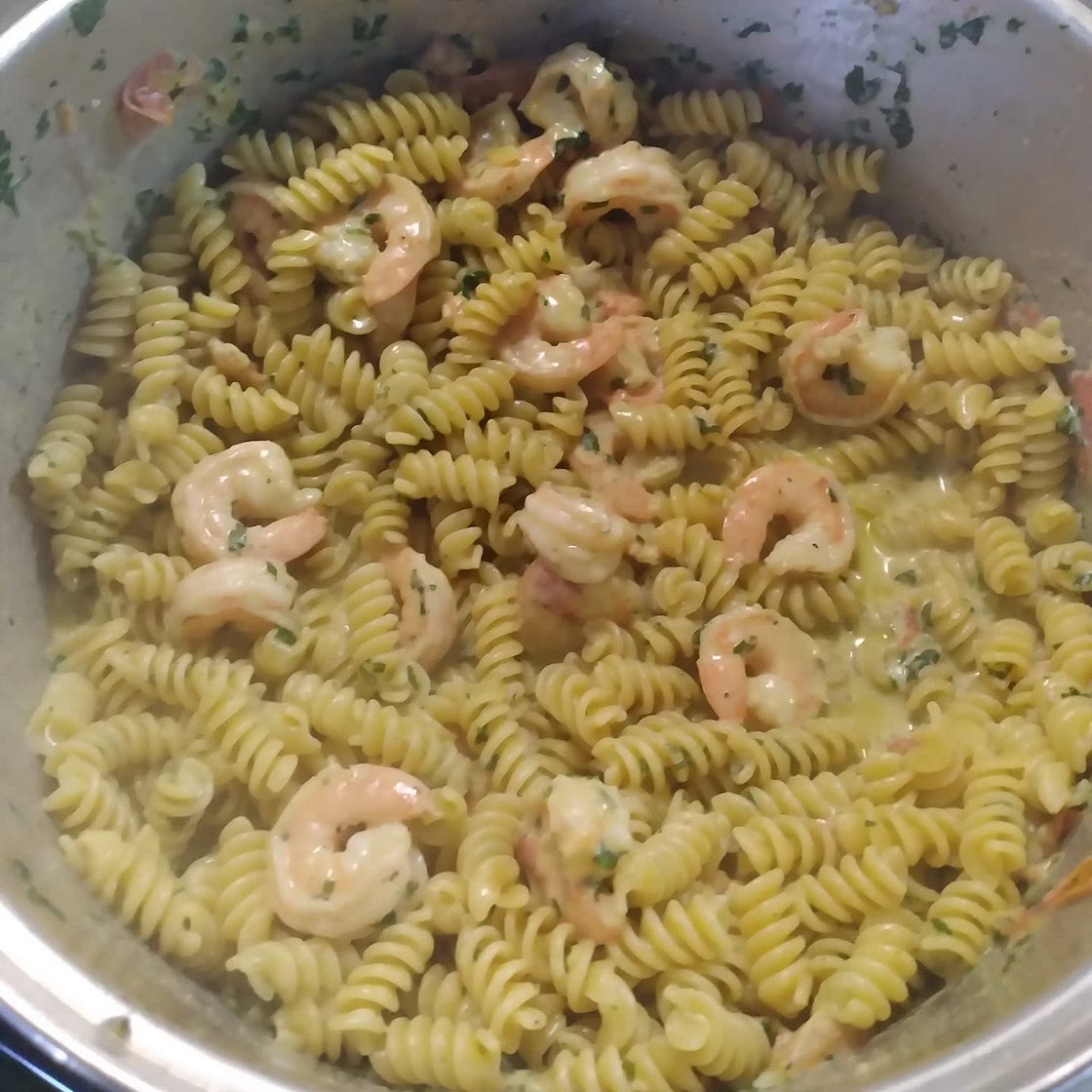 Creamy Tomato Shrimp Rotini Pasta Recipe by Tasty