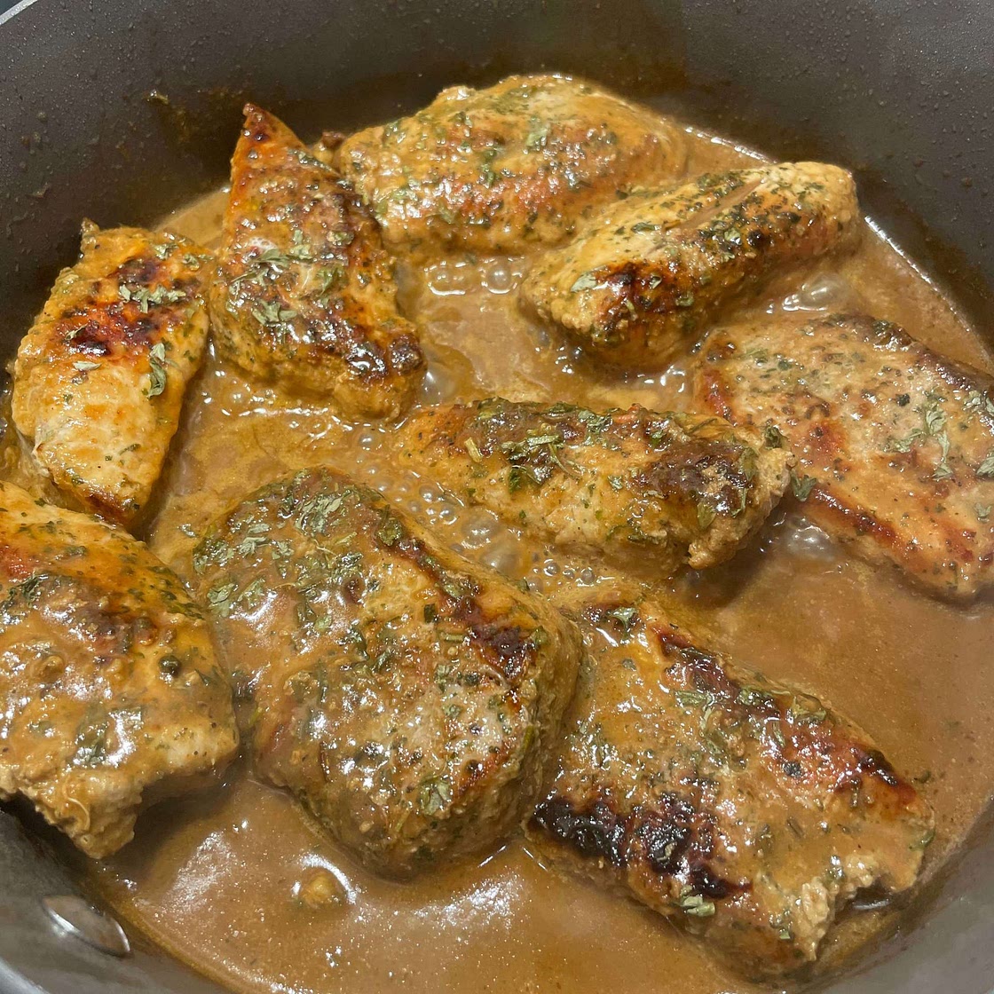 25-Minute Pork Diane