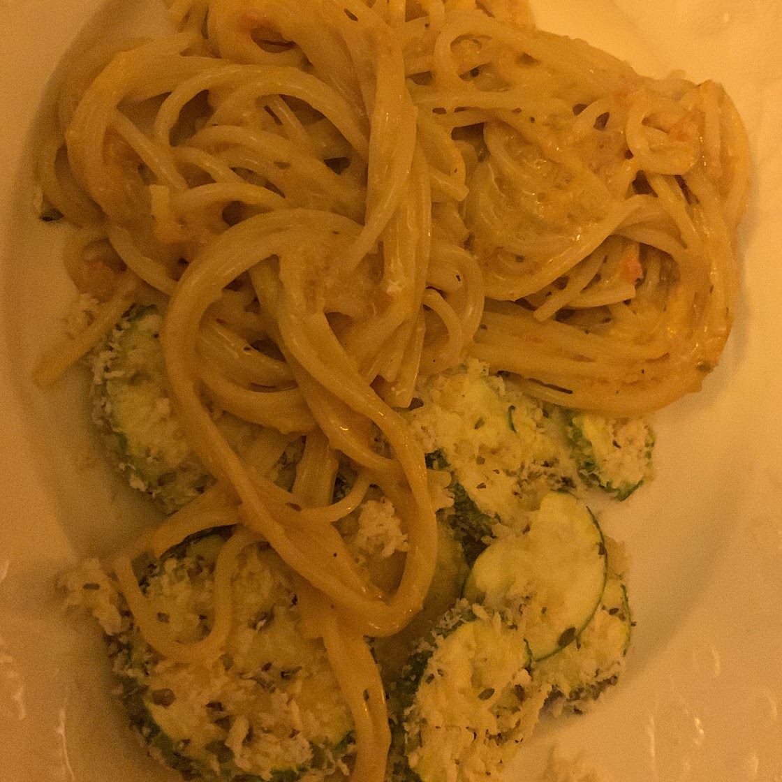 Spaghetti with Crispy Zucchini
