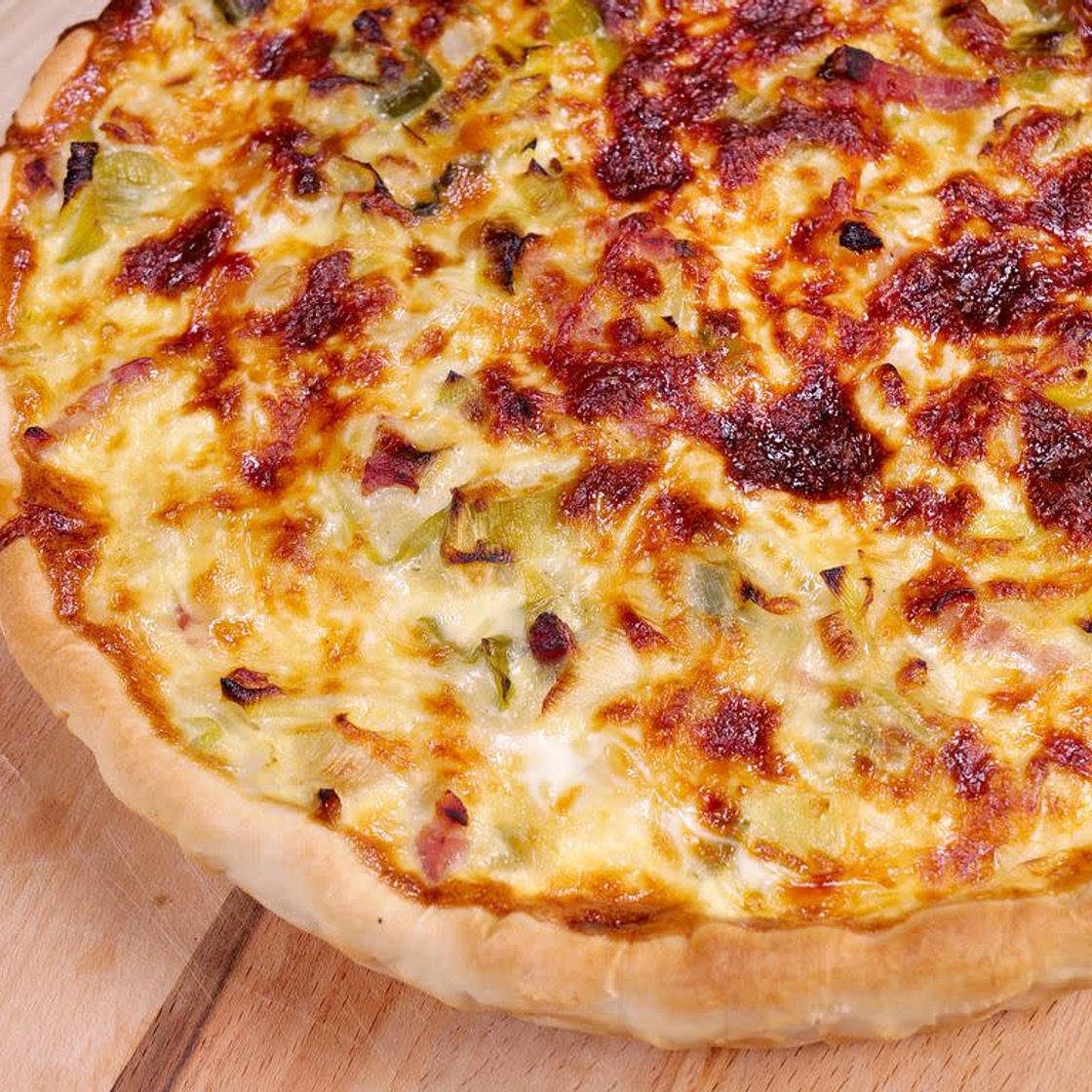 Quiche poireaux et lardons