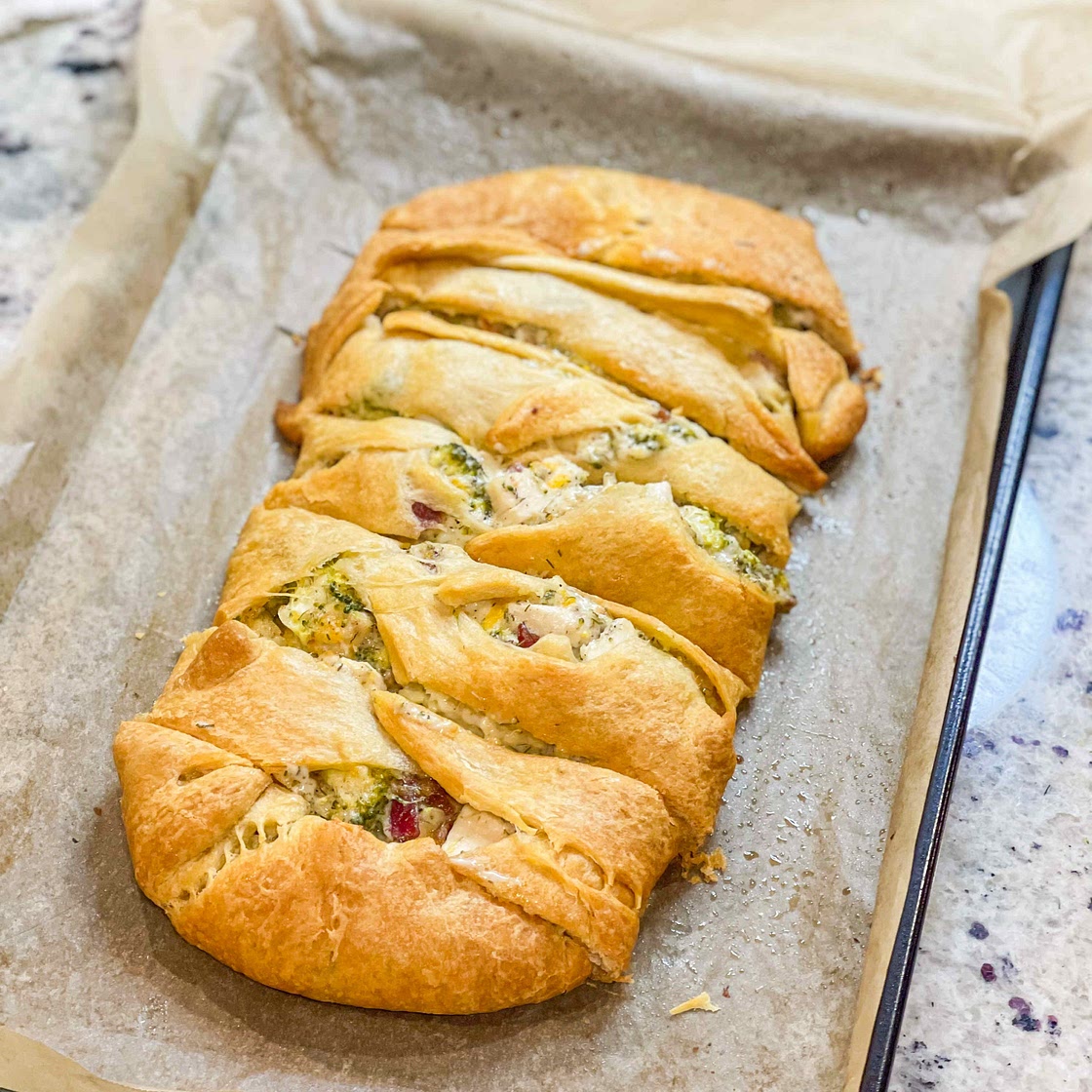 Chicken, bacon, broccoli crescent roll 