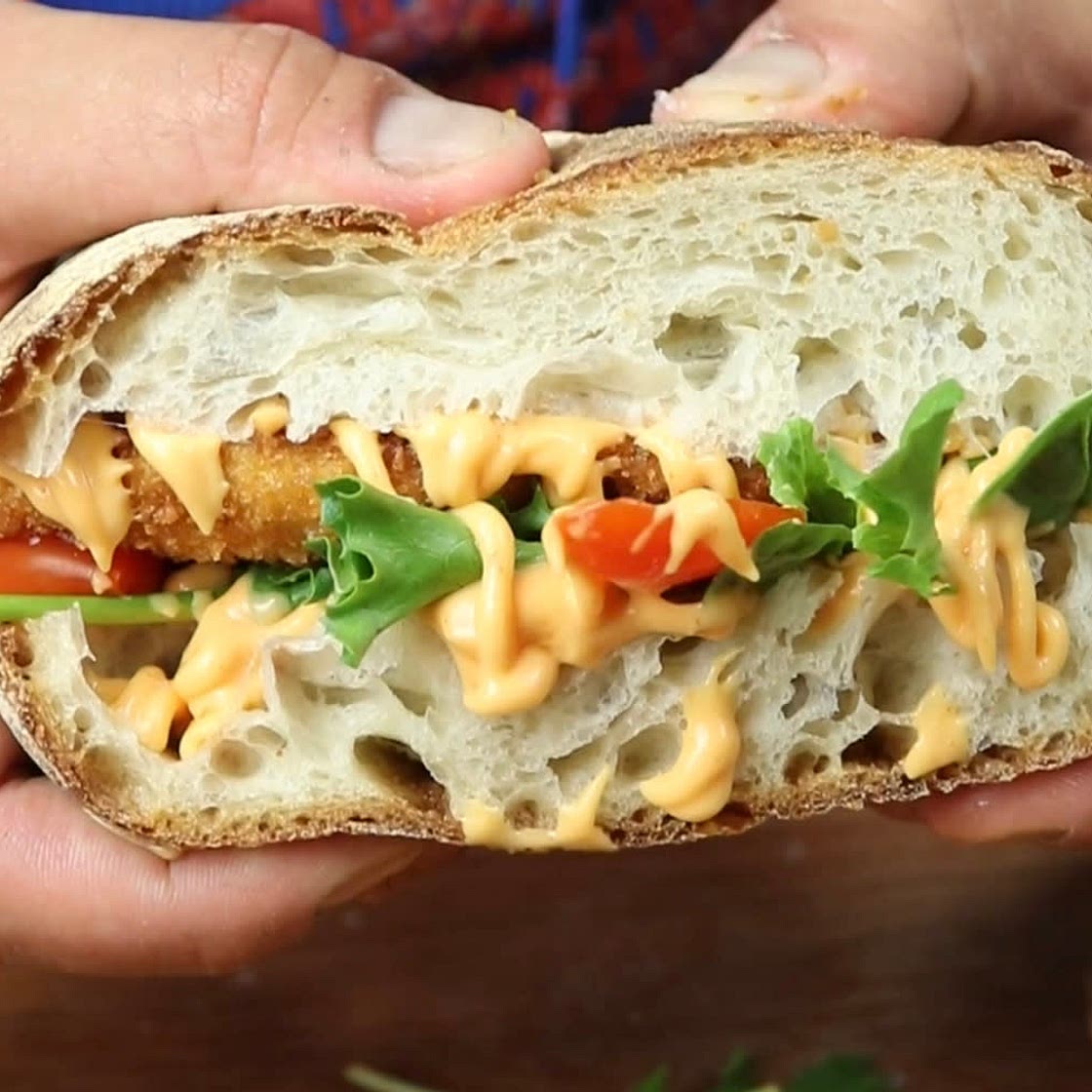 Spicy Mayo Chicken Fried Sandwich