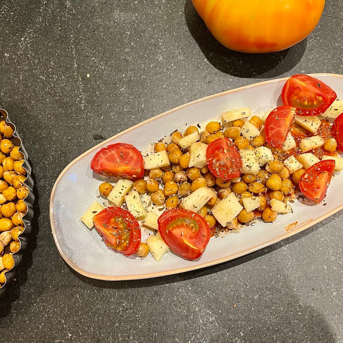 Harissa Roasted Chickpeas