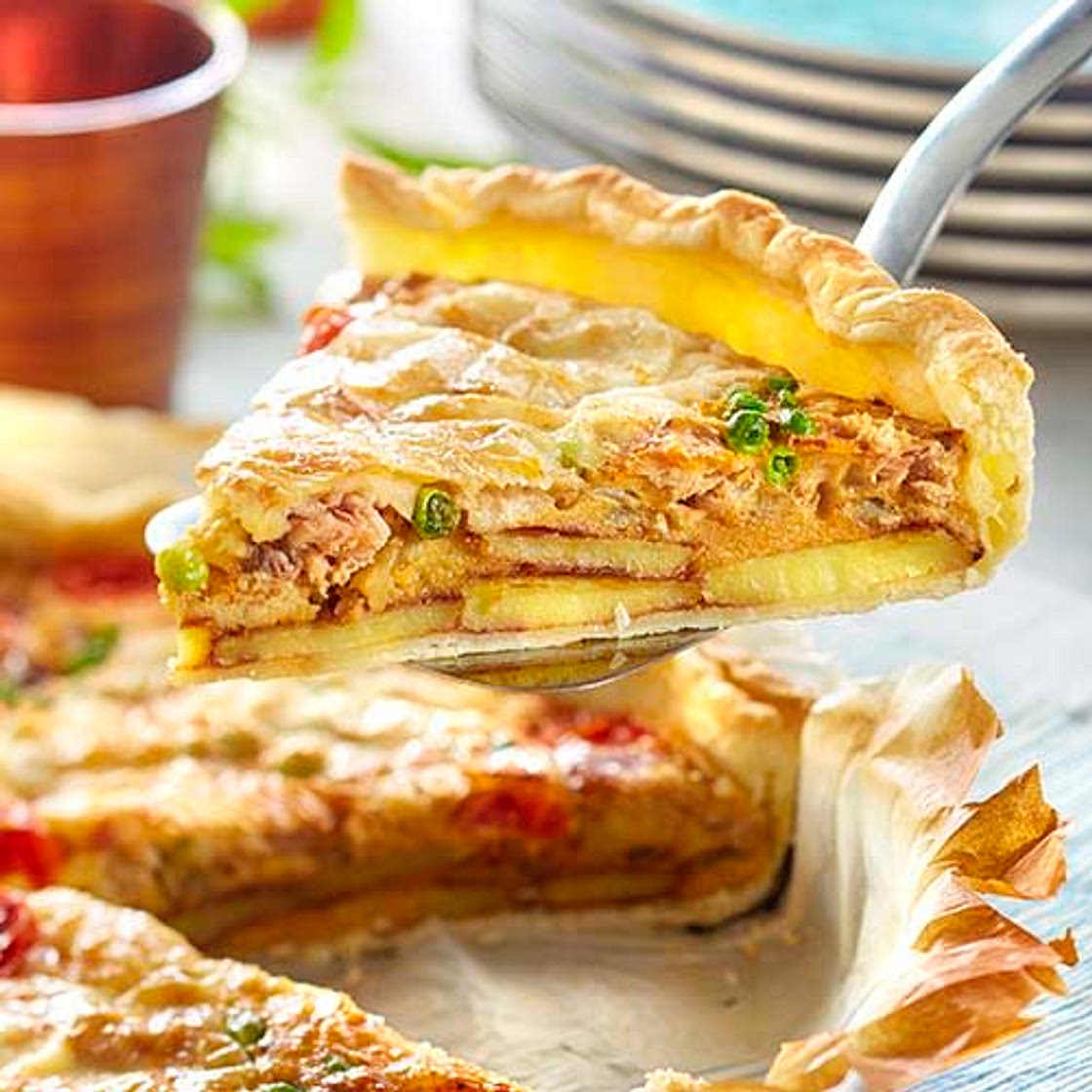 Quiche tunisienne aux pommes de terre et au thon