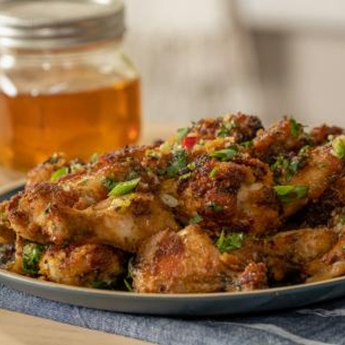 Air Fryer Thai Curry Party Wings