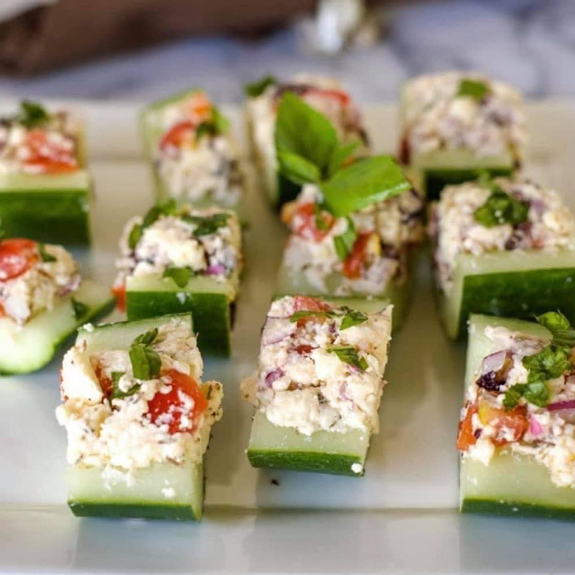 Greek Stuffed Cucumber 