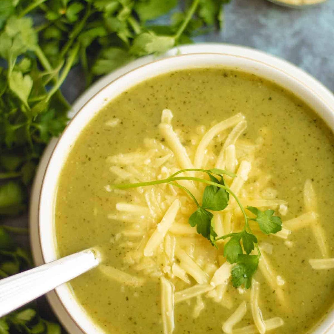 Healthy Courgette Soup Recipe with Cheese (Soup Maker or Pan)