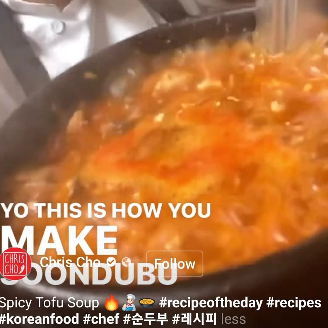 Soondubu - spicy tofu seafood soup