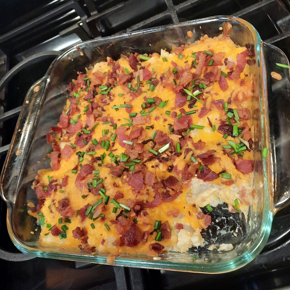 Bacon Loaded Cauliflower Casserole