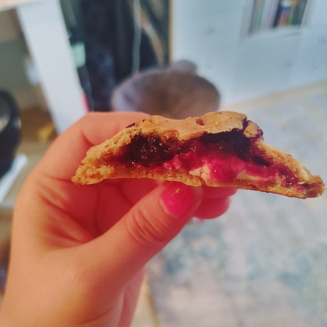 Jammy Raspberry Cream Pretzel Hand Pies