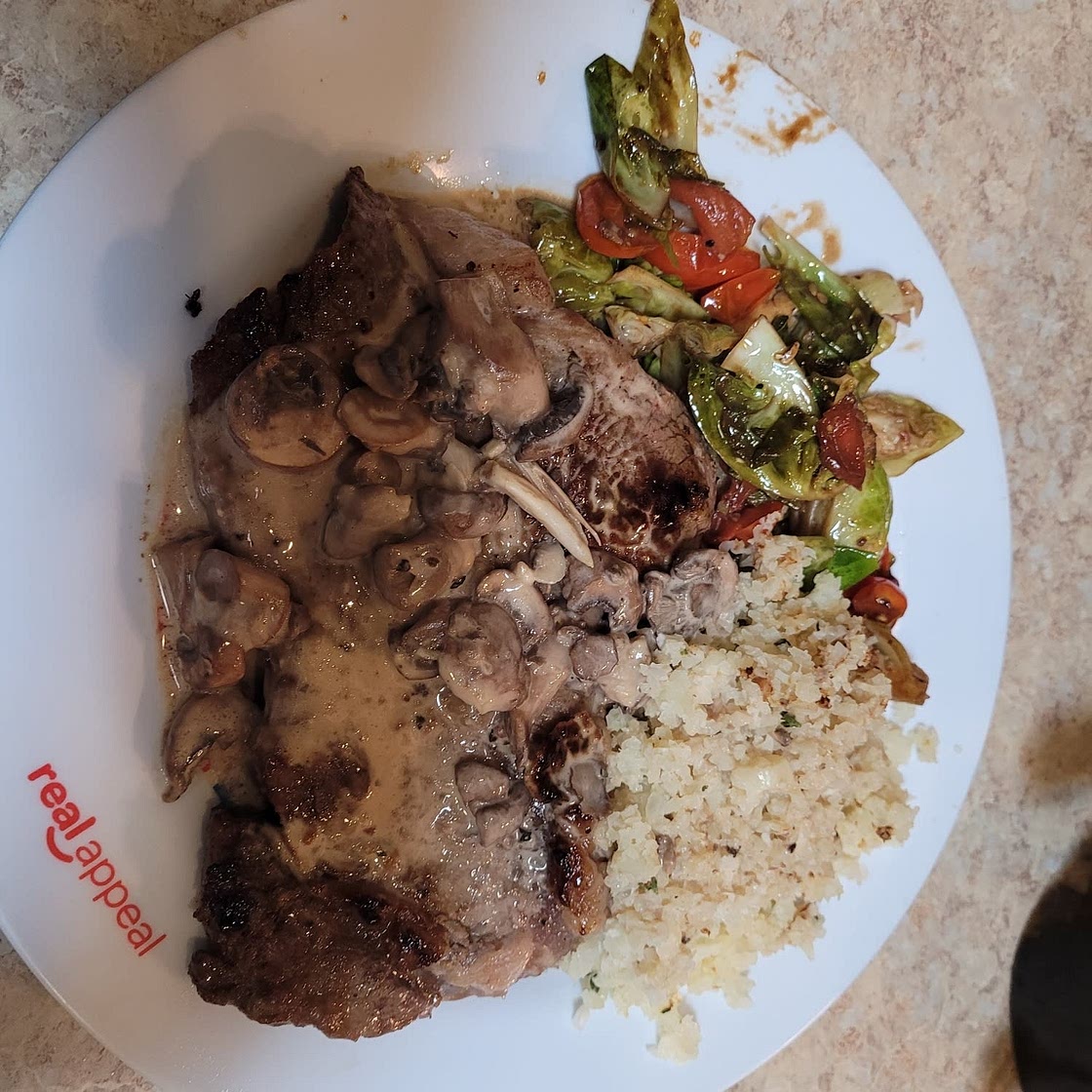 Pan Seared Garlic Butter Steak & Mushroom Cream Sauce