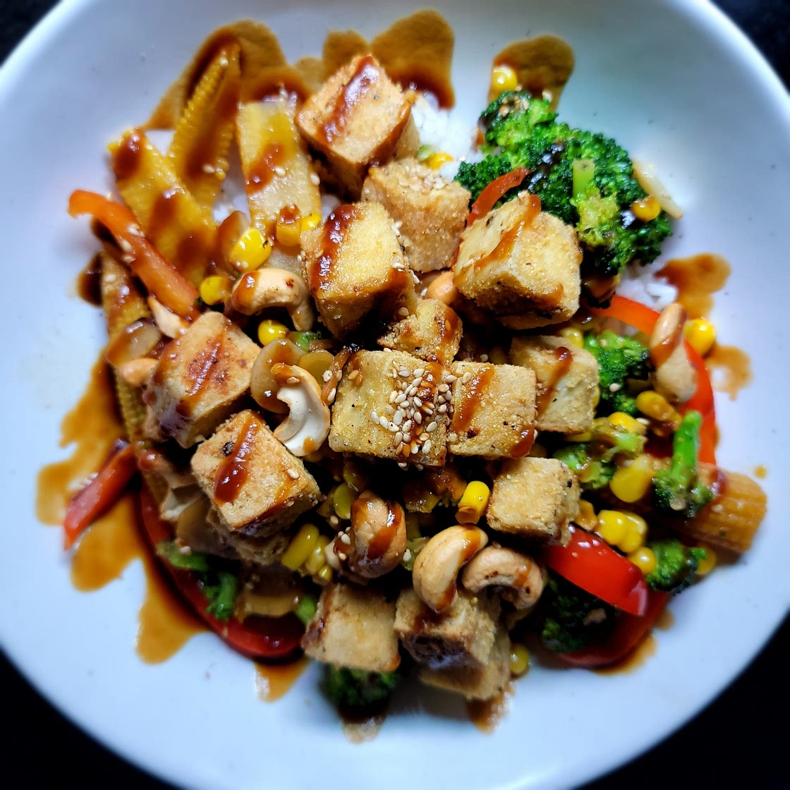 Simple veggie & tofu stir-fry