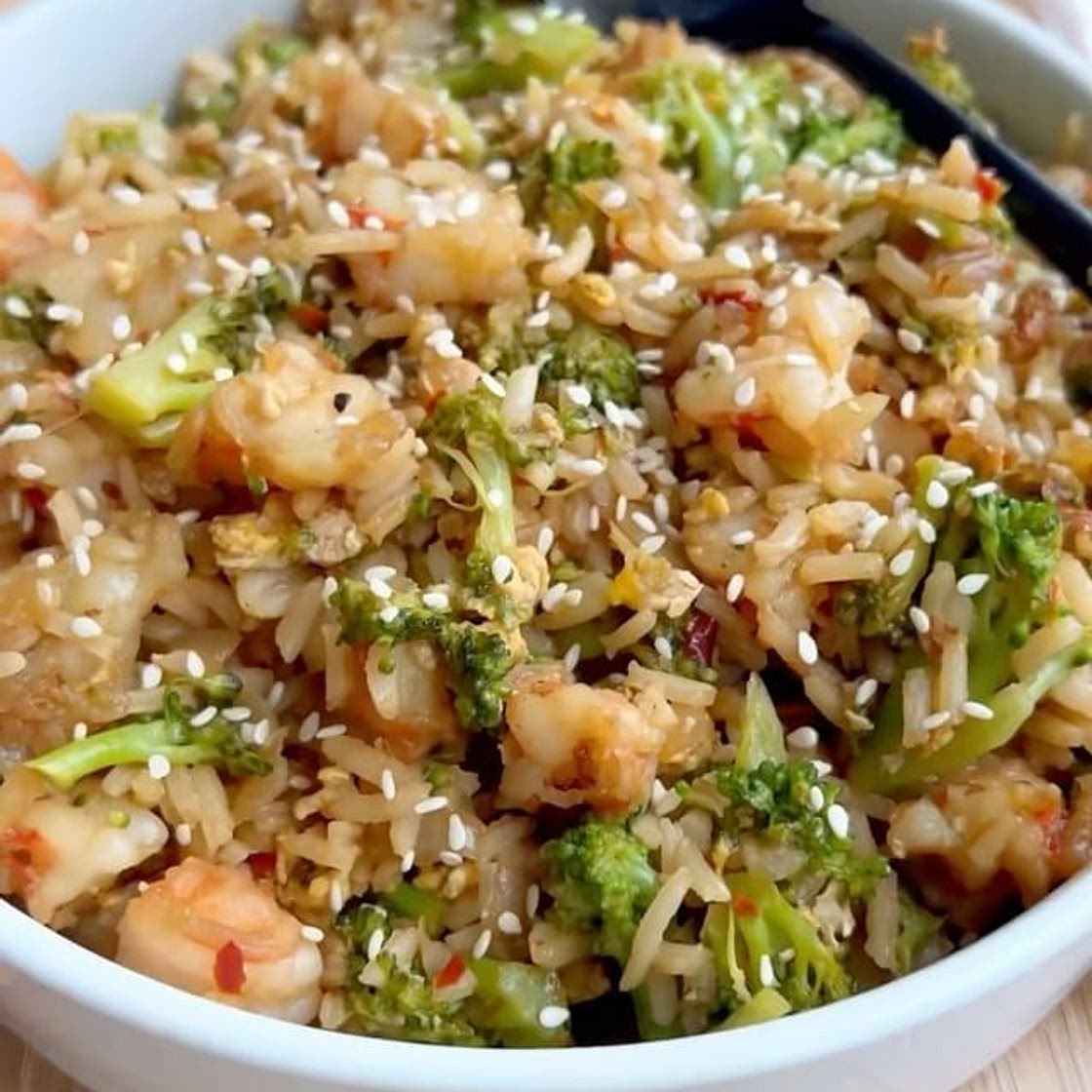 shrimp & broccoli fried rice 🍤🥦