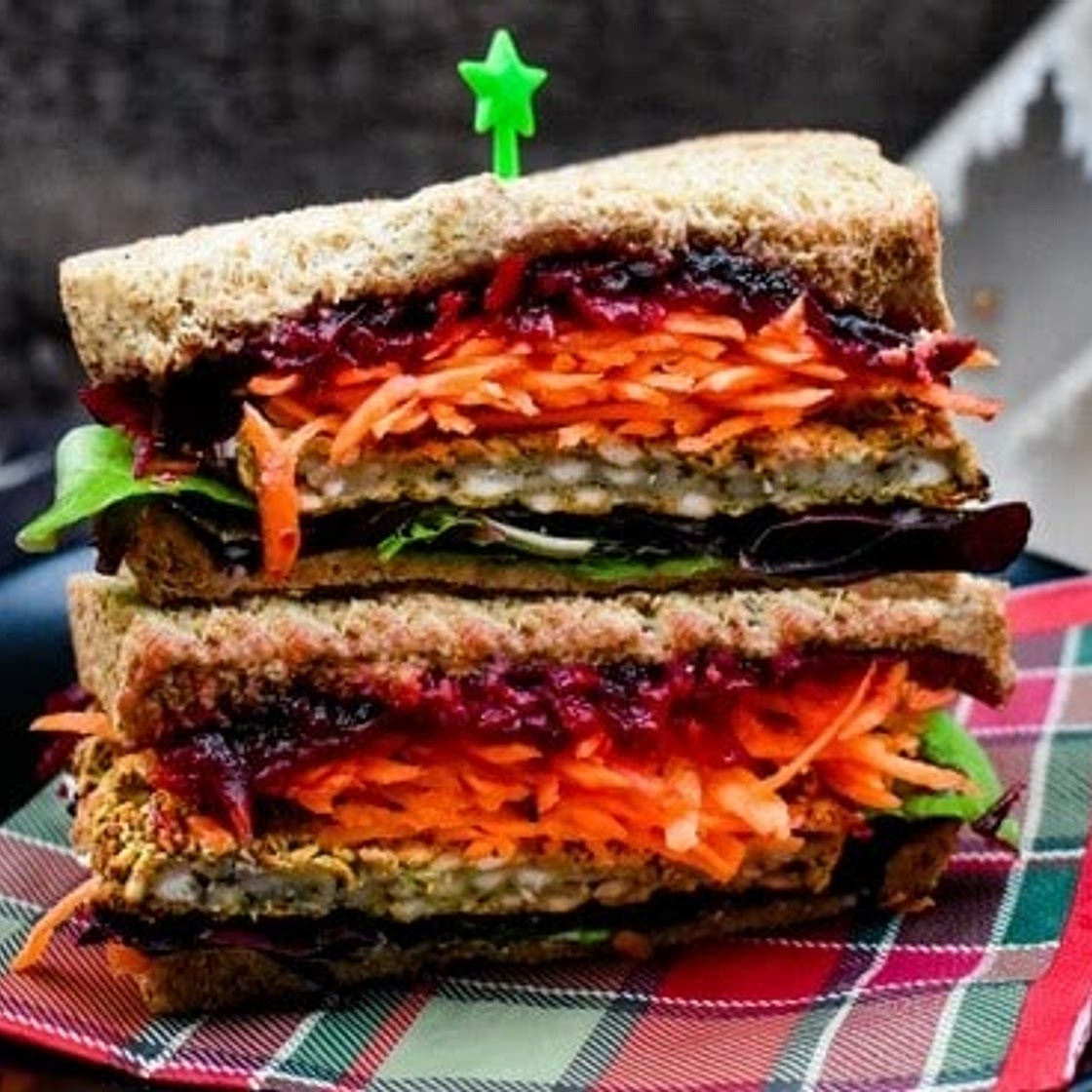 Vegan Christmas Feast Sandwich