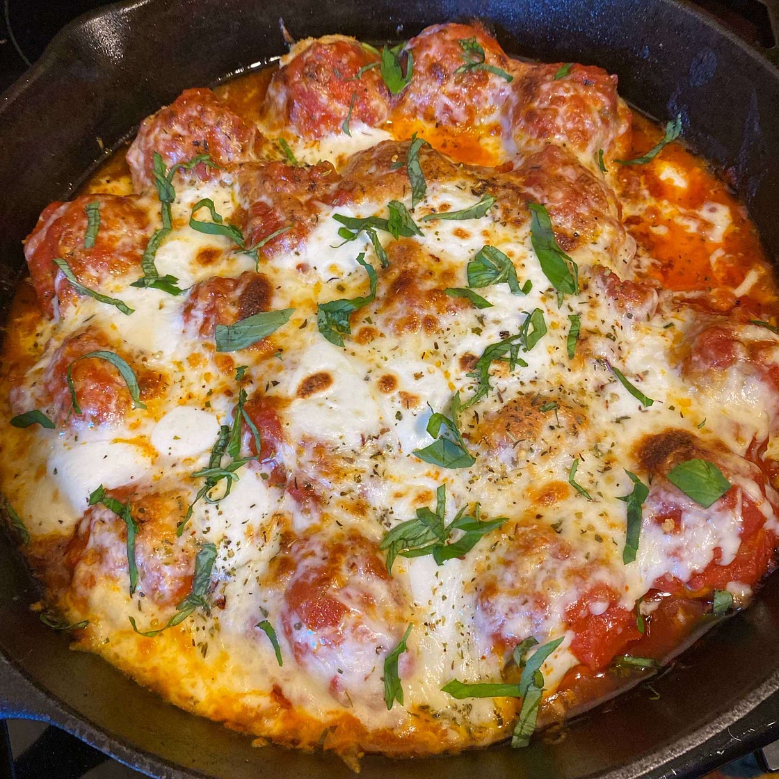Simple Baked Cheesy Italian Chicken Meatballs