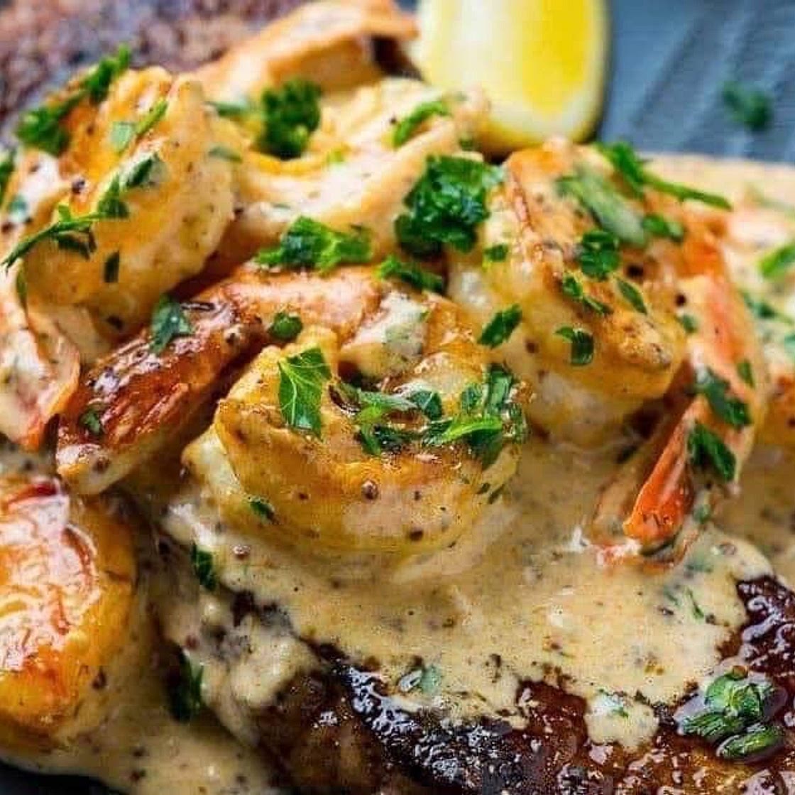 Surf & Turf in Creamy Cajun Sauce 