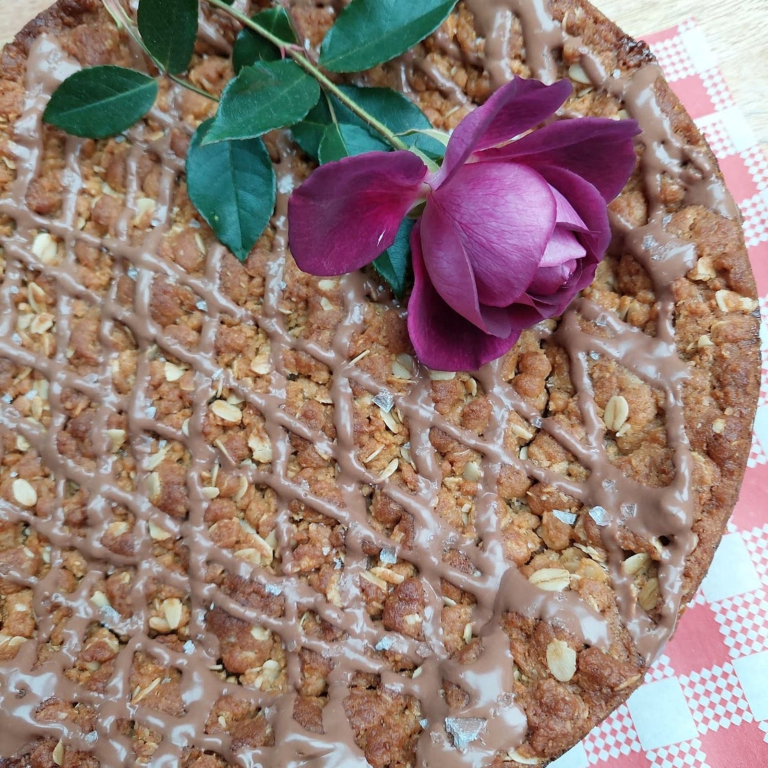 Anzac Slice with Caramel Centre