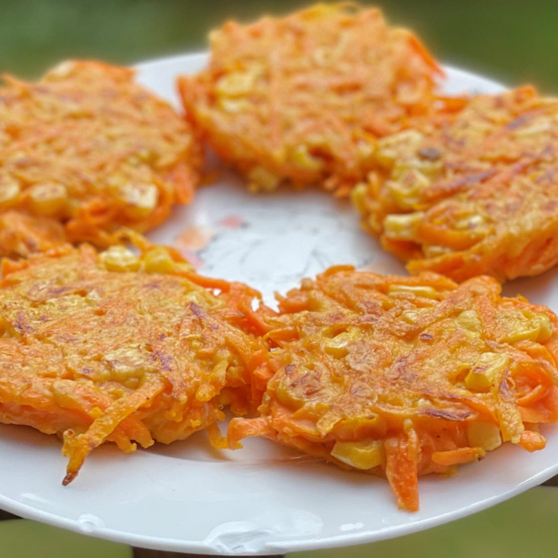 Carrot and Sweetcorn Fritters - The Baby & Child Nutritionist - SR Nutrition