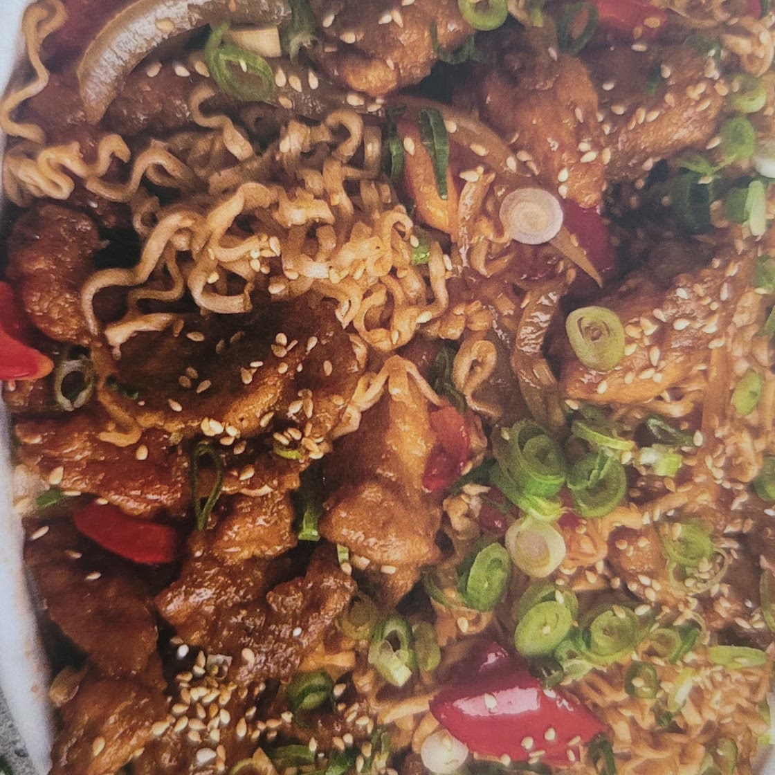 Sweet and Sour Chicken with Ramen noodles
