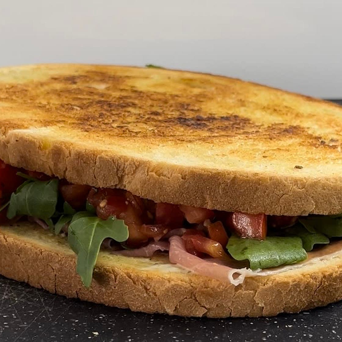 Giant Prosciutto Bruschetta sandwich