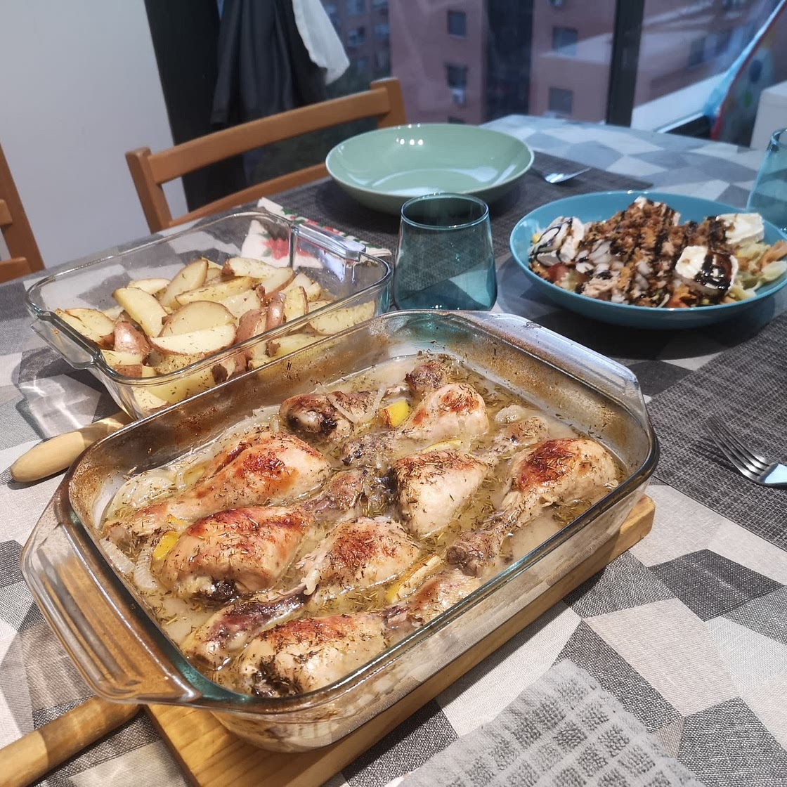 Muslos de pollo al horno al limón