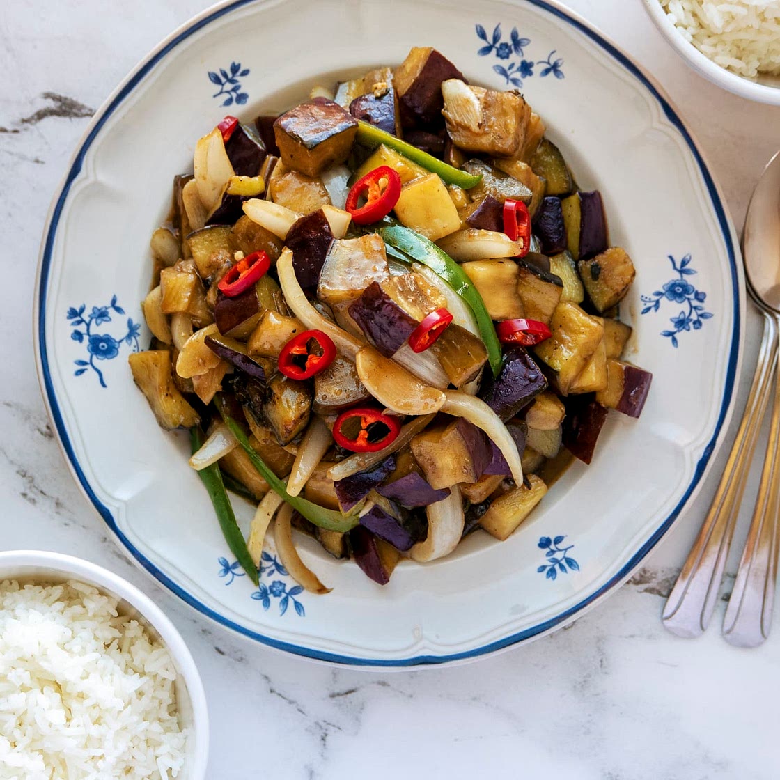 Garlicky Eggplant Stir-Fry