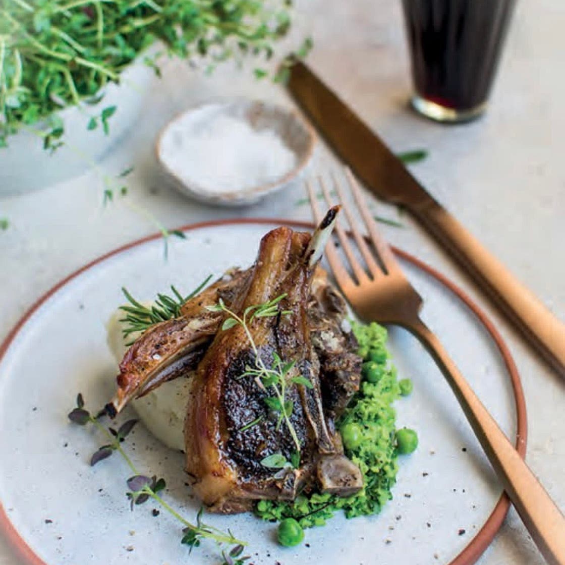 Roasted lamb chops