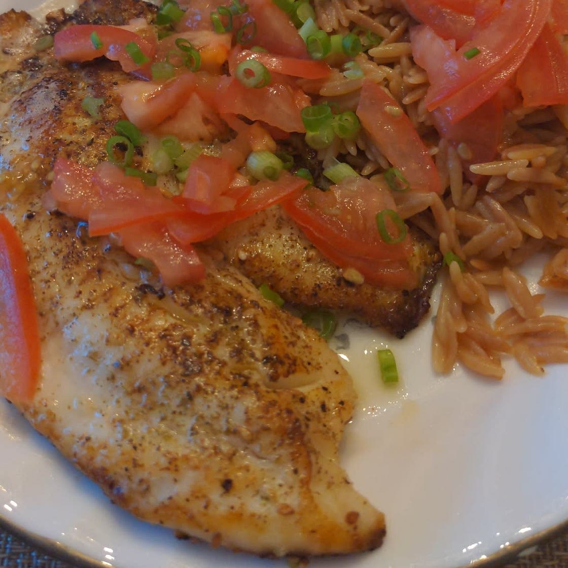 Brown Butter Za'atar Tilapia & Orzo