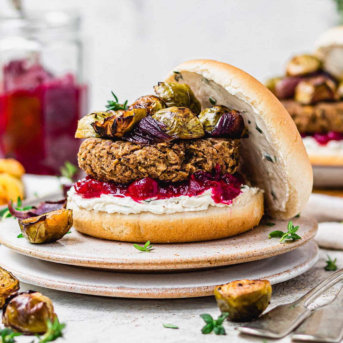 Christmas Vegan burger