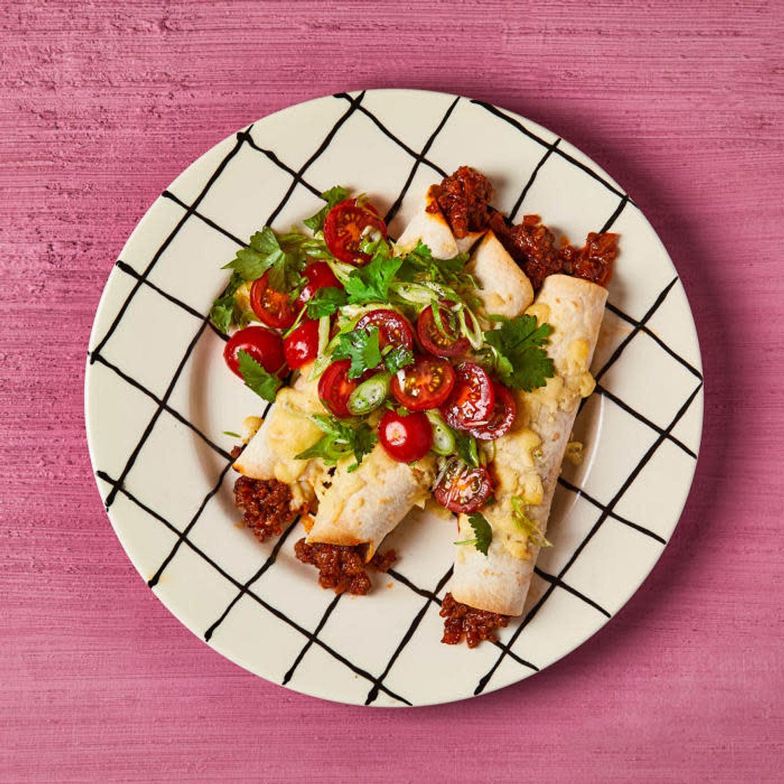 Smoky Beef Mince Enchiladas With Tomato Salsa