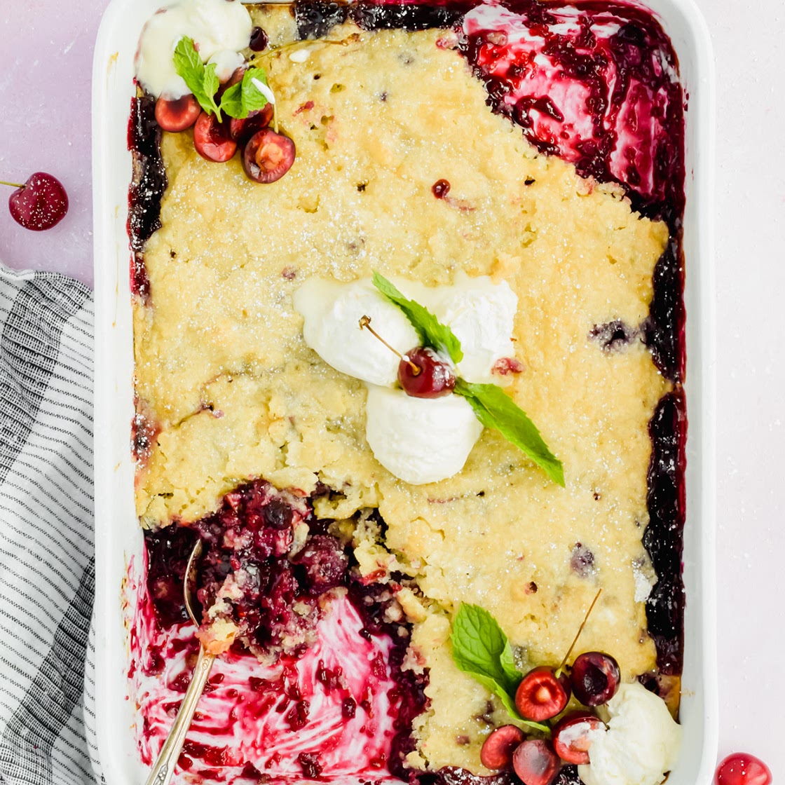 Cherry Blueberry Cobbler Recipe