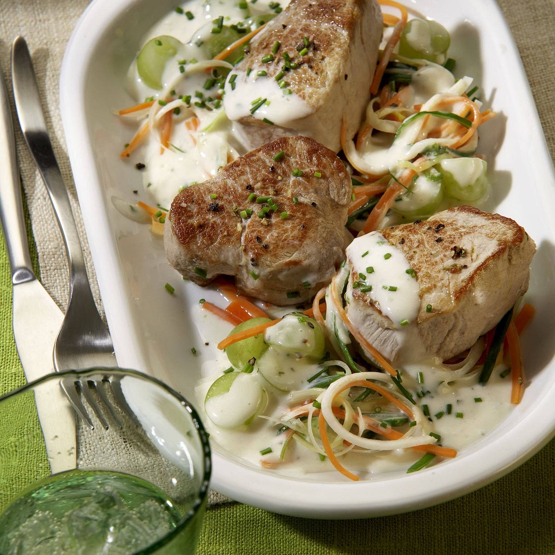 Schweinemedaillons "Winzerin"