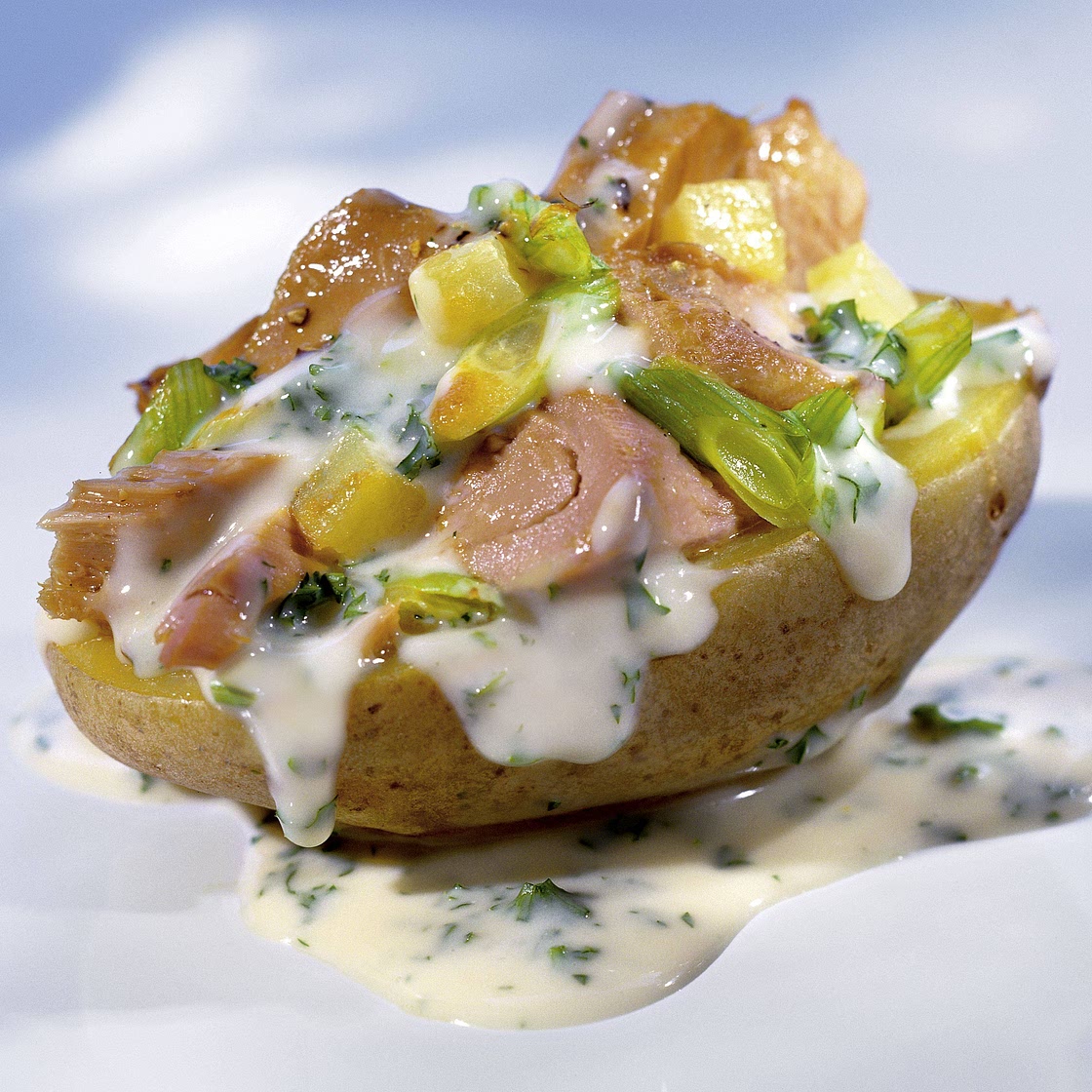 Ofenkartoffel mit Fisch