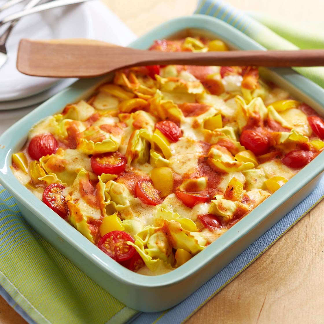 Überbackene Tortelloni