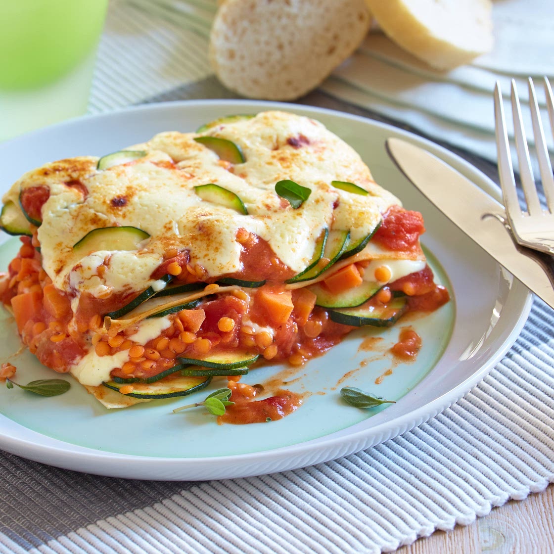 Linsen-Zucchini-Lasagne