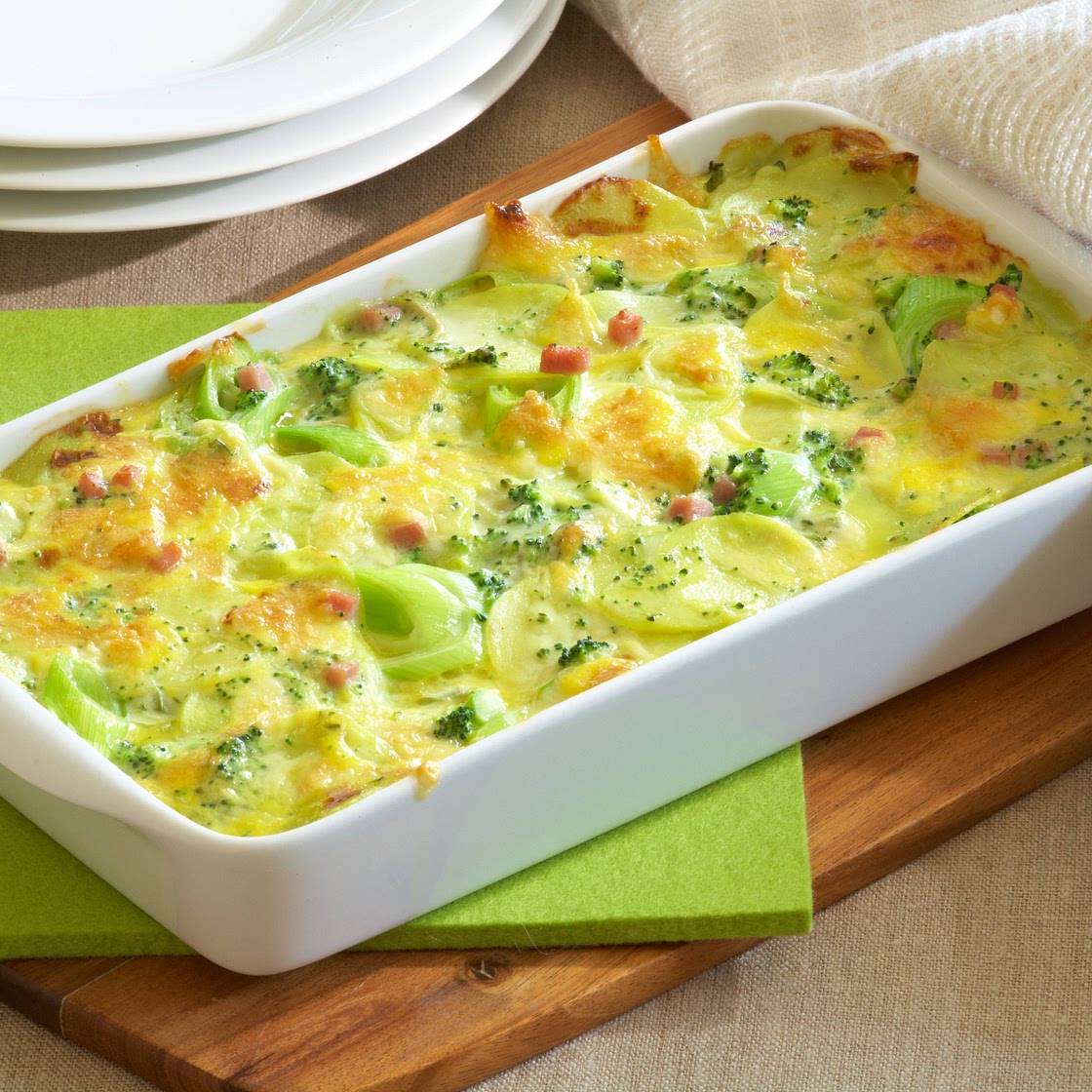 Kartoffel Gratin mit Lauch