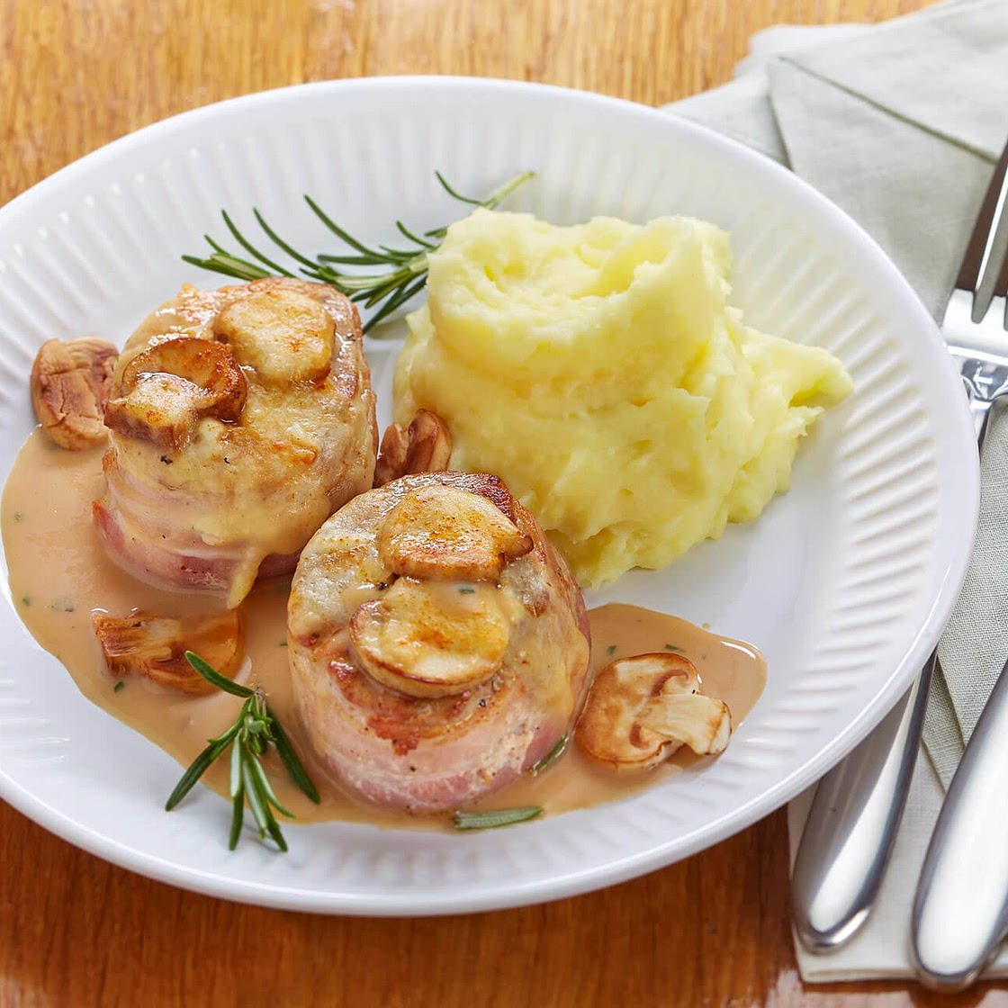 Gratinierte Schweinemedaillons