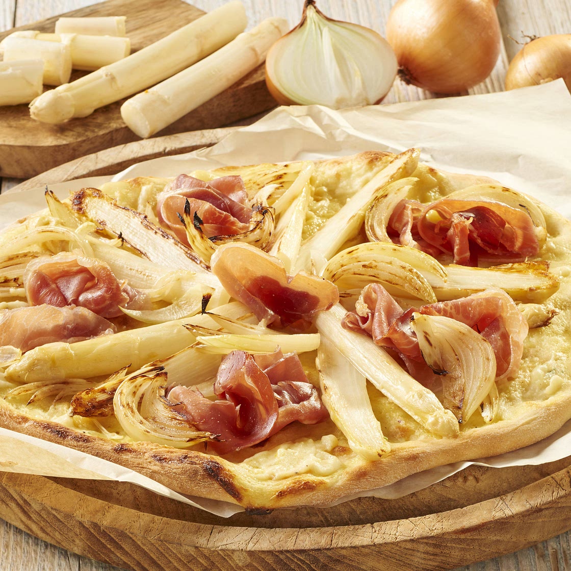 Spargelpizza