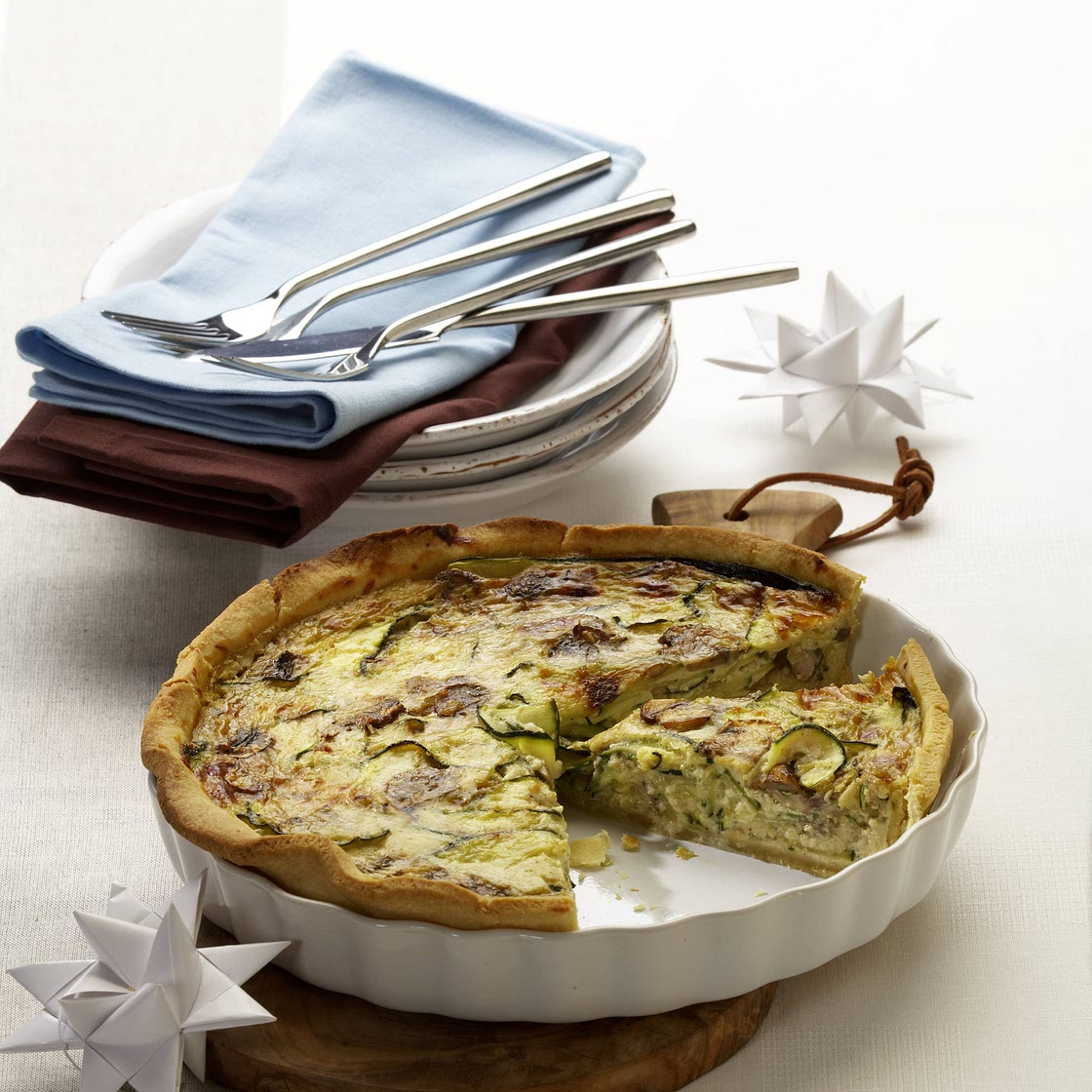 Pilz Quiche mit Zucchini