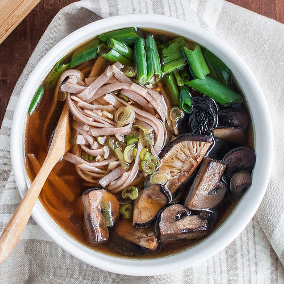 Mushroom Dashi Noodle Soup