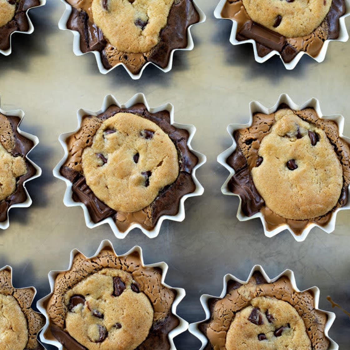 D'licious Lotus Brookie Cupcakes