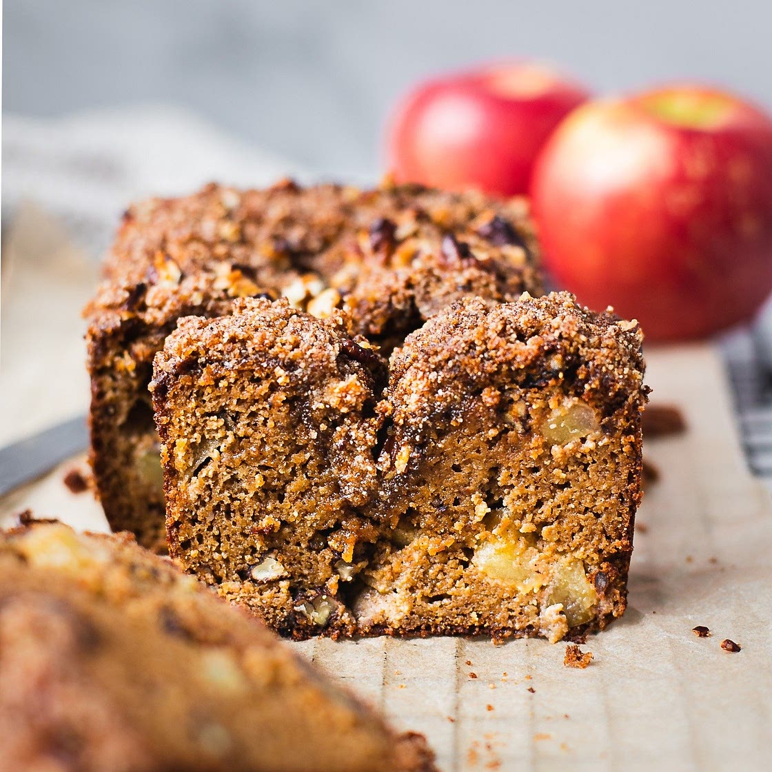 Apple Bread with Crumble Topping (Paleo)