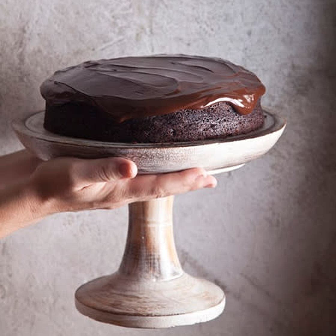 Vegan Tahini Chocolate Ganache Cake