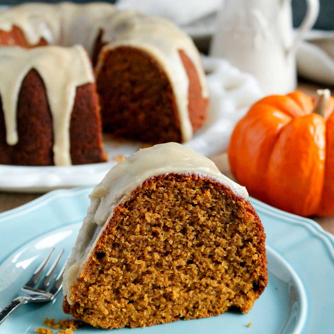 Spiced Pumpkin Bundt Cake (with Two Glaze Options)