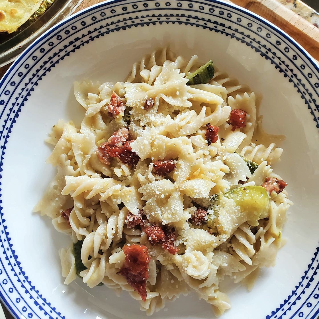 Zucchini and Spicy Sausage Pasta