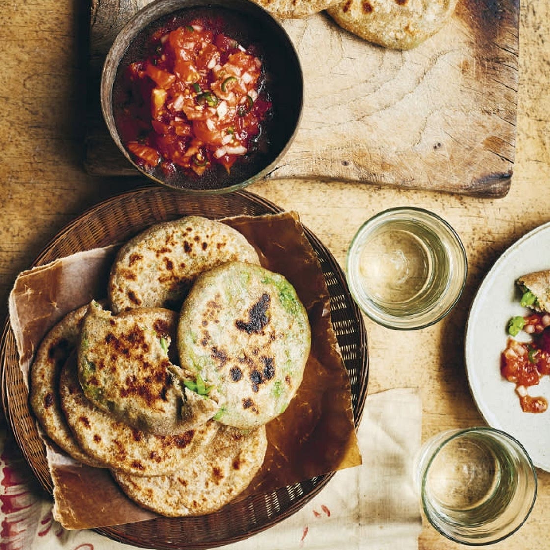 Paratha Stuffed with Peas