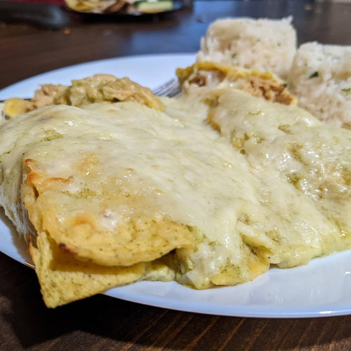 Homemade Enchiladas Verdes